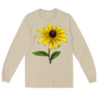 Mushroom Black Eyed Susan Flower Long Sleeve Tee - LillyAllenDesigns