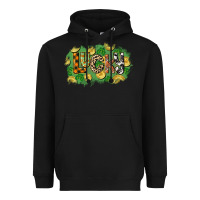 Black Western lucky St. Patrick's Day Heavyweight Hoodie - CowGirlArtShop