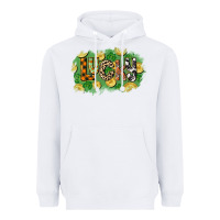 White Western lucky St. Patrick's Day Heavyweight Hoodie - CowGirlArtShop