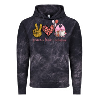 Cloud Black Peace Love Valentines Gnomes Vintage Hoodie - Jasminsmagicworld