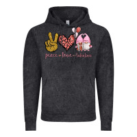 Vintage Black Peace Love Valentines Gnomes Vintage Hoodie - Jasminsmagicworld