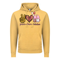 Vintage Mustard Peace Love Valentines Gnomes Vintage Hoodie - Jasminsmagicworld