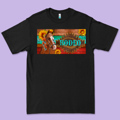 Aztec Horse Cactus And Sunflowers License Plate Template Premium Tee Designed By Artiststas