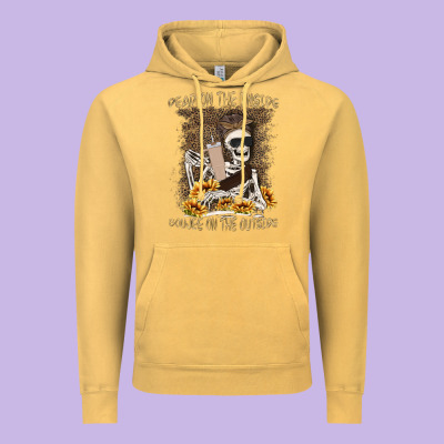 Dead Inside Boujee Outside Vintage Hoodie Designed By Maliassmallbusiness