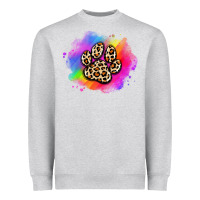 Heather Grey pride dog paw Heavyweight Sweatshirt - Artiststas