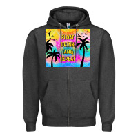 Charcoal Heather float drink tan & repeat Zipper Hoodie - TumblerDesignByShophia