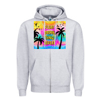 Heather Grey float drink tan & repeat Zipper Hoodie - TumblerDesignByShophia