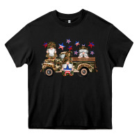 Black camouflage gnomes american flag star truck Heavy Core Tee - Artiststas