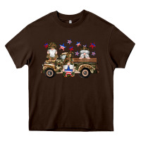Chocolate Brown camouflage gnomes american flag star truck Heavy Core Tee - Artiststas