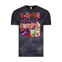 Cloud Black v is for vodka Vintage Tee - NancyCooperArtShop