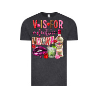 Vintage Black v is for vodka Vintage Tee - NancyCooperArtShop