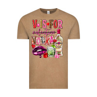 Vintage Coffee v is for vodka Vintage Tee - NancyCooperArtShop