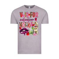 Vintage Zinc v is for vodka Vintage Tee - NancyCooperArtShop