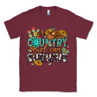 Burgundy a country girl can survive Classic Tee - MaliasSmallBusiness