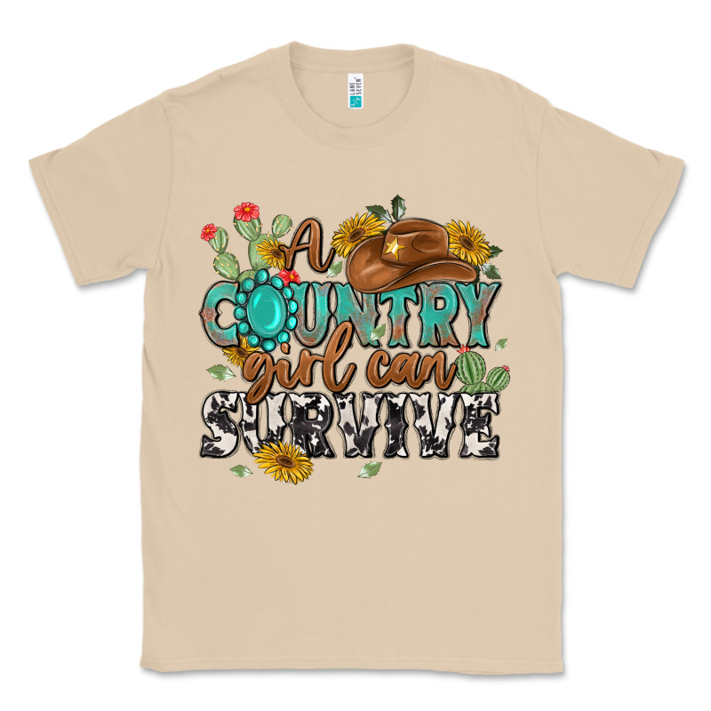 A Country Girl Can Survive Classic Tee by MaliasSmallBusiness | Teevron