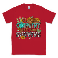 Red a country girl can survive Classic Tee - MaliasSmallBusiness