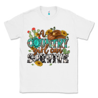 White a country girl can survive Classic Tee - MaliasSmallBusiness