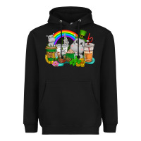 Black St. Patrick's Hippopotamus coffee cups Heavyweight Hoodie - CowGirlArtShop