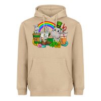 Mushroom St. Patrick's Hippopotamus coffee cups Heavyweight Hoodie - CowGirlArtShop