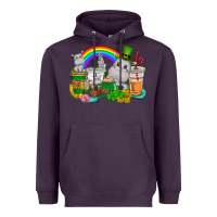 Plum St. Patrick's Hippopotamus coffee cups Heavyweight Hoodie - CowGirlArtShop