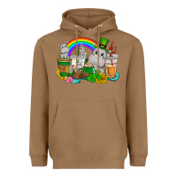 Toasted Coconut St. Patrick's Hippopotamus coffee cups Heavyweight Hoodie - CowGirlArtShop