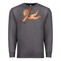 Charcoal Heather cupid olivia Premium Sweatshirt - OliviaCreatesArt