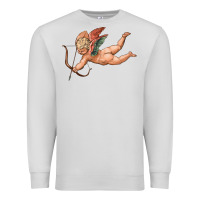 Dove Grey cupid olivia Premium Sweatshirt - OliviaCreatesArt