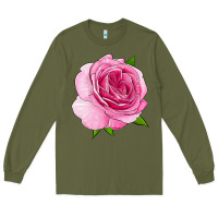 Army Green All Dressed Up Rose Long Sleeve Tee - LillyAllenDesigns