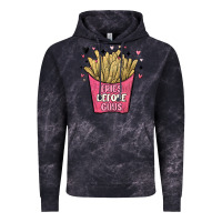 Cloud Black fries before guys Vintage Hoodie - MaliasSmallBusiness