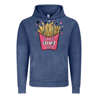 Vintage Denim fries before guys Vintage Hoodie - MaliasSmallBusiness