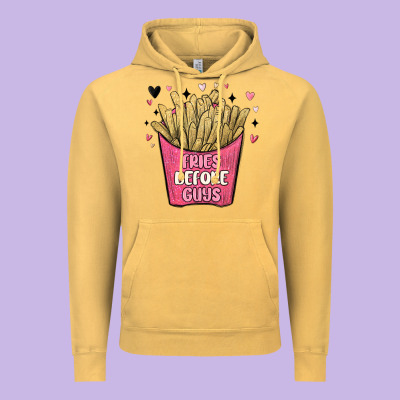 Fries Before Guys Vintage Hoodie Designed By Maliassmallbusiness
