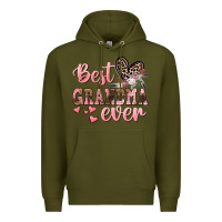 Army Green Best Grandma ever Mother's Day Premium Hoodie - CowGirlArtShop