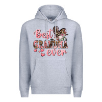Heather Grey Best Grandma ever Mother's Day Premium Hoodie - CowGirlArtShop