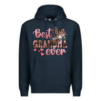 Navy Best Grandma ever Mother's Day Premium Hoodie - CowGirlArtShop