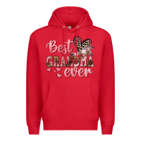 Red Best Grandma ever Mother's Day Premium Hoodie - CowGirlArtShop