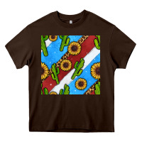 Chocolate Brown western 4th of july seamless pattern Heavy Core Tee - BundleAndBundleShop