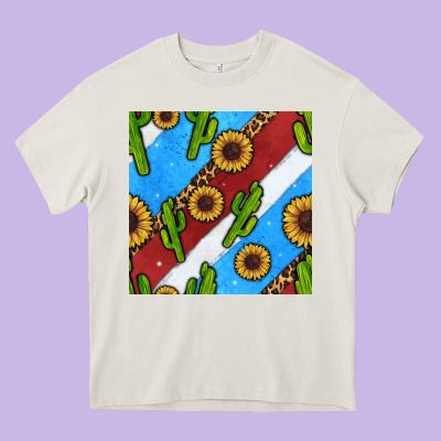 Western 4th Of July Seamless Pattern Heavy Core Tee Designed By Bundleandbundleshop