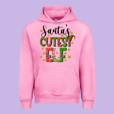 Santas Cutest Elf Urban Hoodie Designed By Cowhidedigitalart
