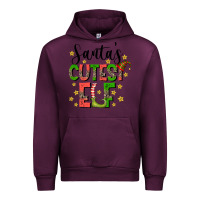 Mauve Wine santas cutest elf Urban Hoodie - CowhideDigitalArt