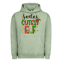 Pigment Oil Green santas cutest elf Urban Hoodie - CowhideDigitalArt