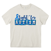 Cream fight for autism Heavy Core Tee - AdoDesignShop