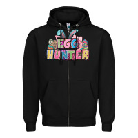 Black Egg hunter plate letters Easter Day Zipper Hoodie - HowdyJamesFarm