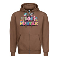 Chestnut Egg hunter plate letters Easter Day Zipper Hoodie - HowdyJamesFarm