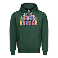 Sports Green Egg hunter plate letters Easter Day Zipper Hoodie - HowdyJamesFarm