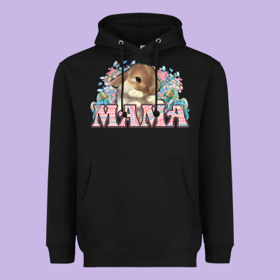 Easter Bunny Mama  Mother's Day Heavyweight Hoodie Designed By Howdyjamesfarm