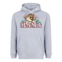Heather Grey Easter Bunny Mama  mother's day Heavyweight Hoodie - HowdyJamesFarm