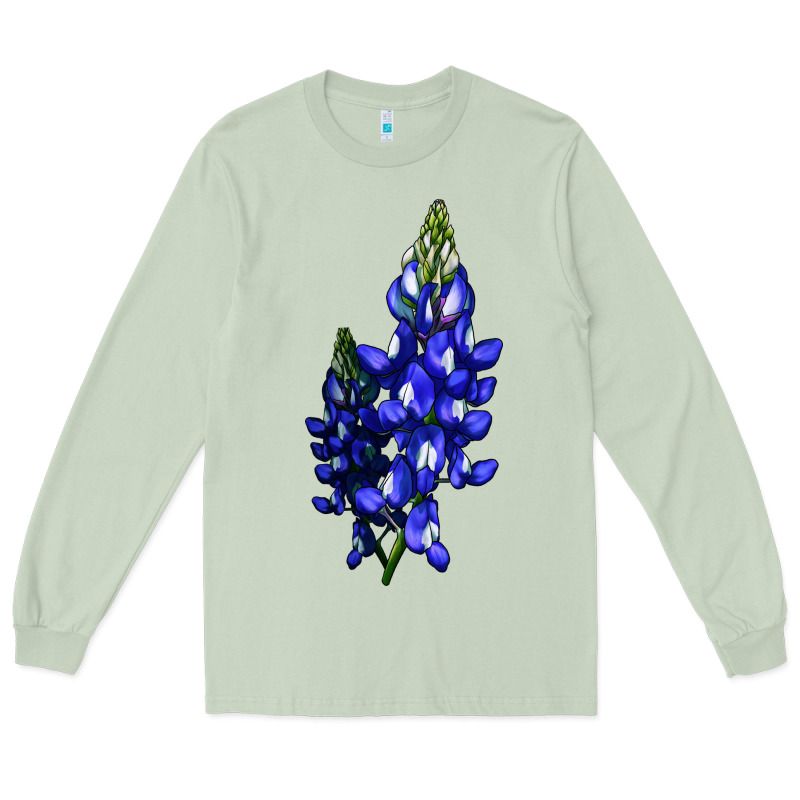 Bluebonnet Flower Long Sleeve Tee by LillyAllenDesigns | Teevron
