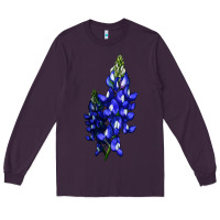 Plum Bluebonnet Flower Long Sleeve Tee - LillyAllenDesigns