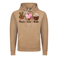 Vintage Coffee peace love bake Vintage Hoodie - NancyCooperArtShop