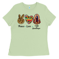 Matcha Peace Love Lady Of Guadalupe Ladies Tee - RanaPortraitStore